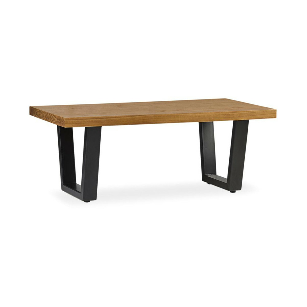 Table basse metal bois marron - xélina décoration d'autrefois