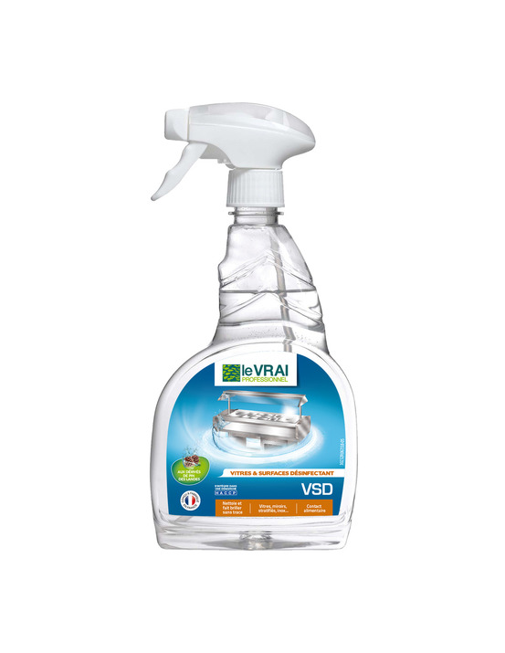Nettoyant désinfectant vitres & surfaces vsd vapo 750ml tp2 - le vrai