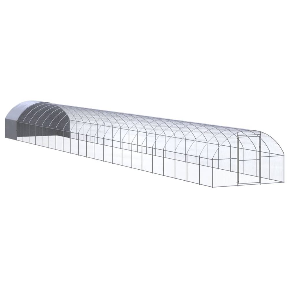 Poulailler d'extérieur 3x24x2 m acier galvanisé