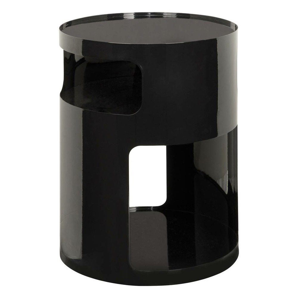 Table d'appoint ashdal noir 32,5x32,5cm