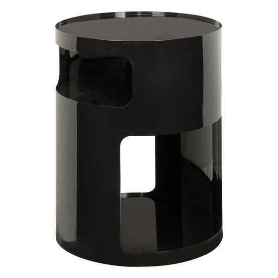 Table d'appoint ashdal noir 32,5x32,5cm
