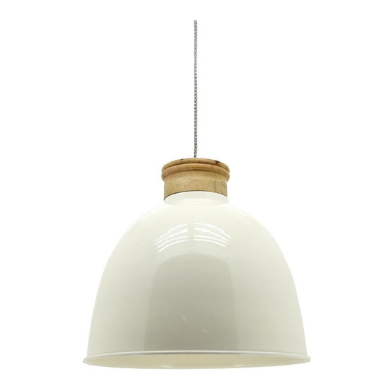 Suspension en métal et bois naturel sculpté