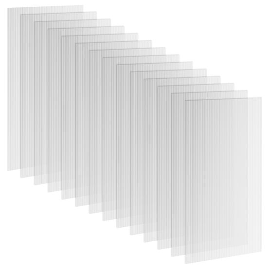 Panneaux polycarbonate alvéolaire 4 mm pour serre et toiture anti-uv 121x61 cm (lot de 14) - comfortxl outdoor living