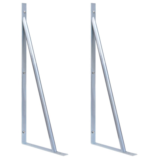 Supports pour poteau de clôture 2 pcs acier galvanisé