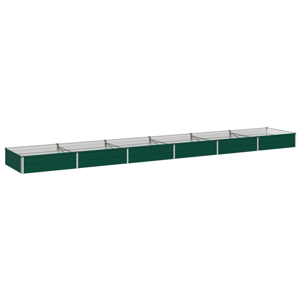 Jardin surélevé vert 480 x 80 x 24 cm acier laminé à froid