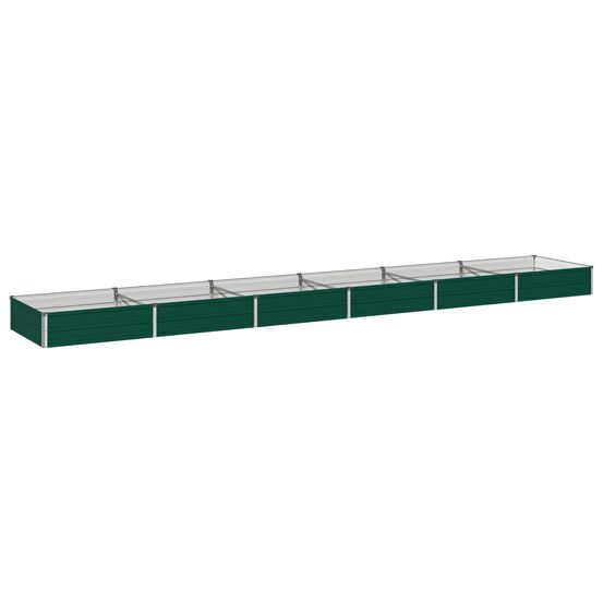 Jardin surélevé vert 480 x 80 x 24 cm acier laminé à froid
