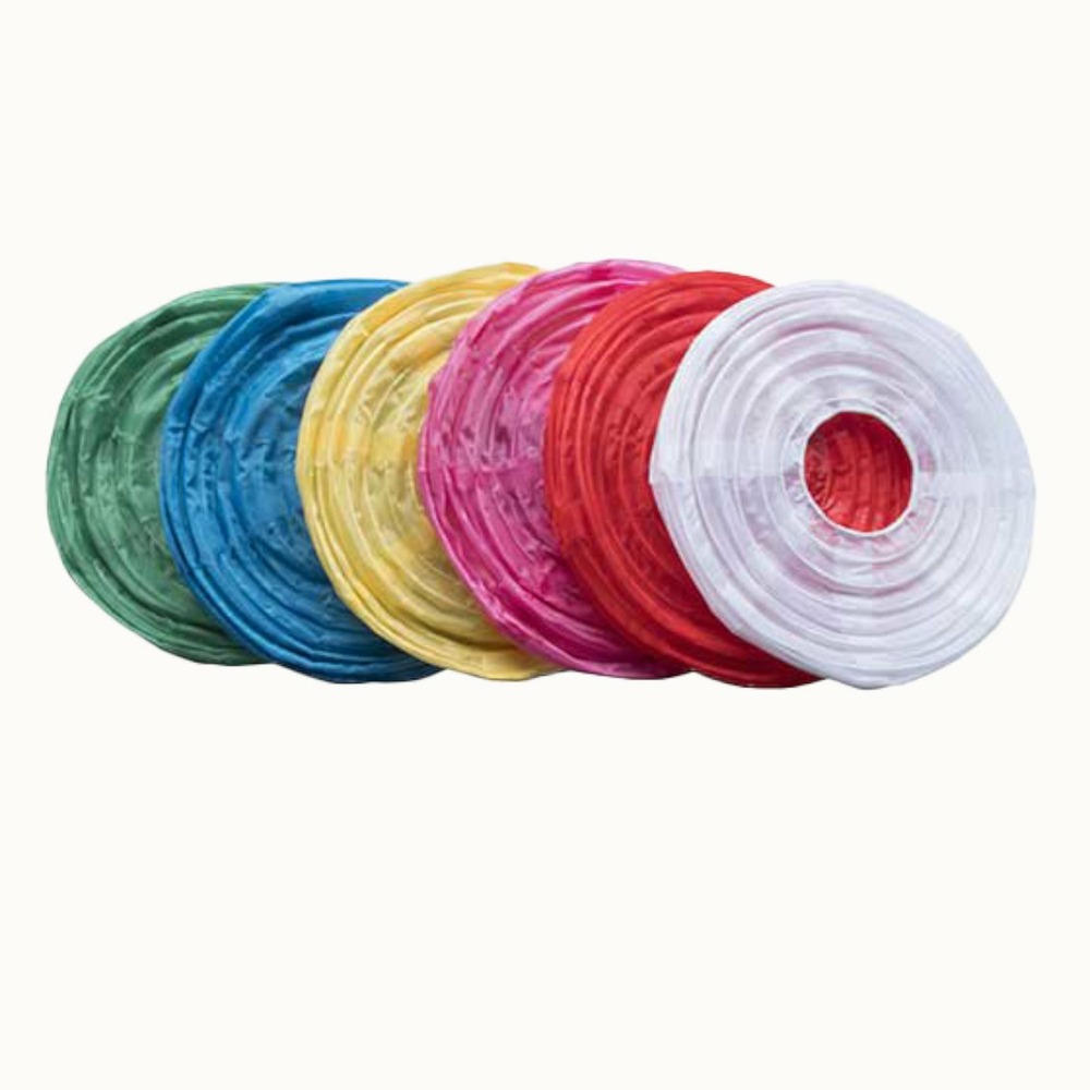 5 lampions en tissu résistant aux uv - intérieur extérieur