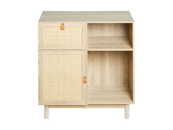 Buffet 1 porte bois et cannage jaipur