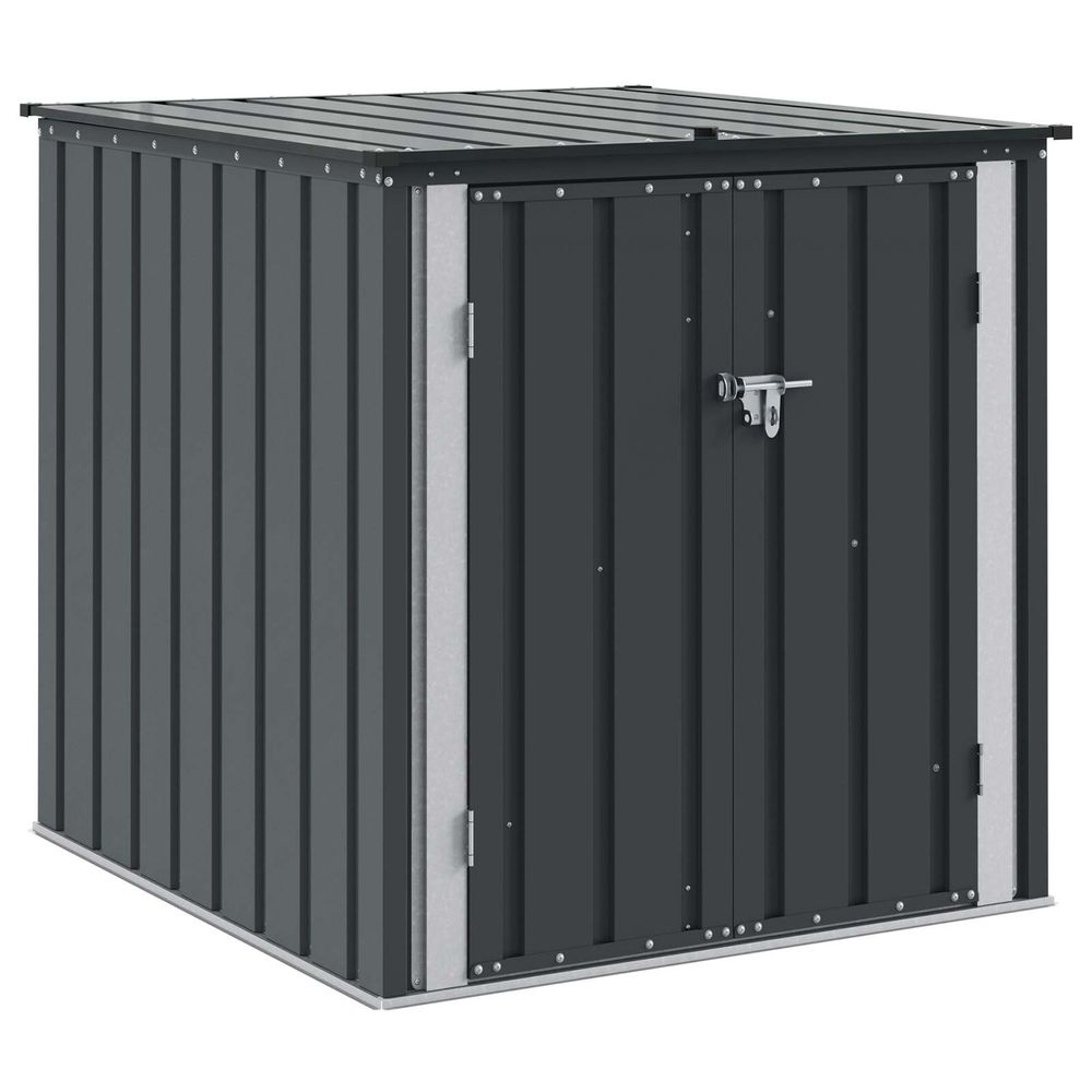 Boîte de rangement de jardin noir 101,5 x 107 x 100 cm acier