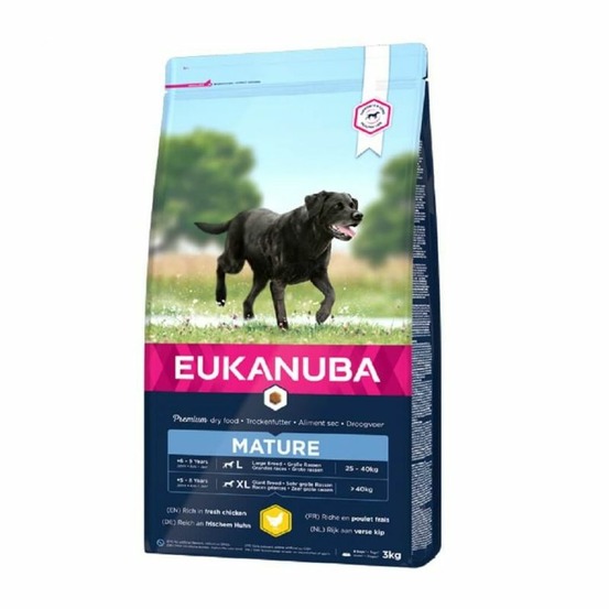 Croquettes chien mature large poulet - eukanuba 15 kg