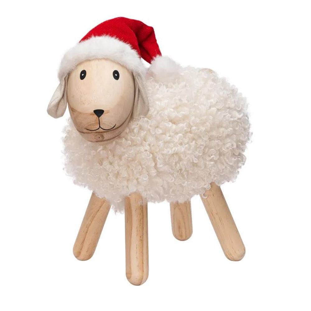 Mouton lumineux bois h40cm 55 microled blanc chaud & rgb 9 animations noël lotti