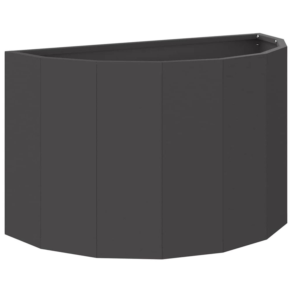 Jardinière d'extérieur noir 60 x 30 x 35 cm acier