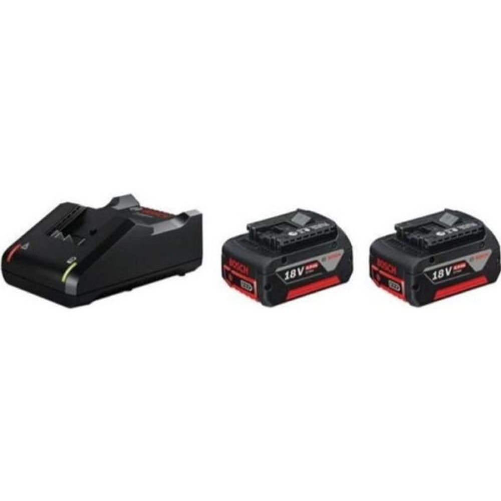 Set 2 batteries bosch professional gba 18v 4,0ah + chargeur gal 18v-40 c - 1600a019s0