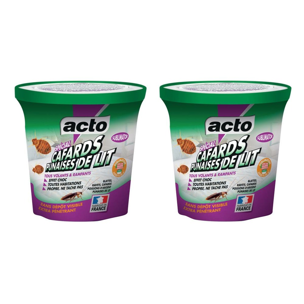 Acto sublimator : l'éliminateur de cafards et punaises de lit en lot de 2 par mu