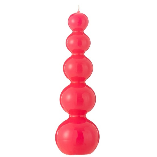 Bougie calebasse 25h rose 7.5x7.5x23 cm