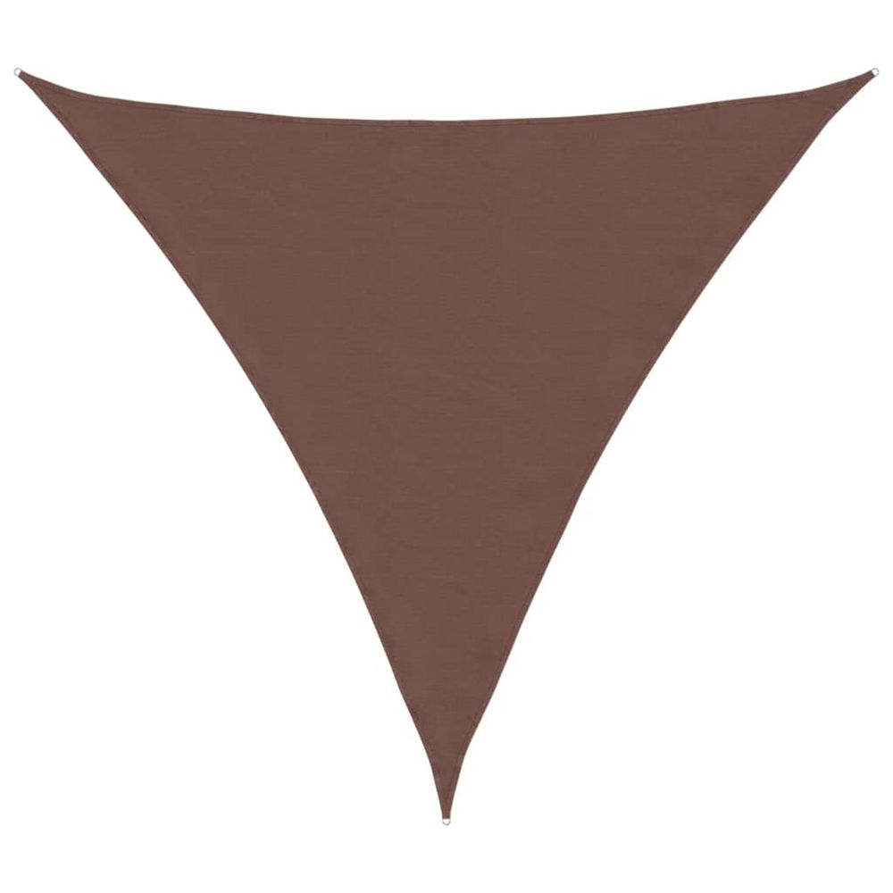 Voile de parasol tissu oxford triangulaire 3x3x3 m marron