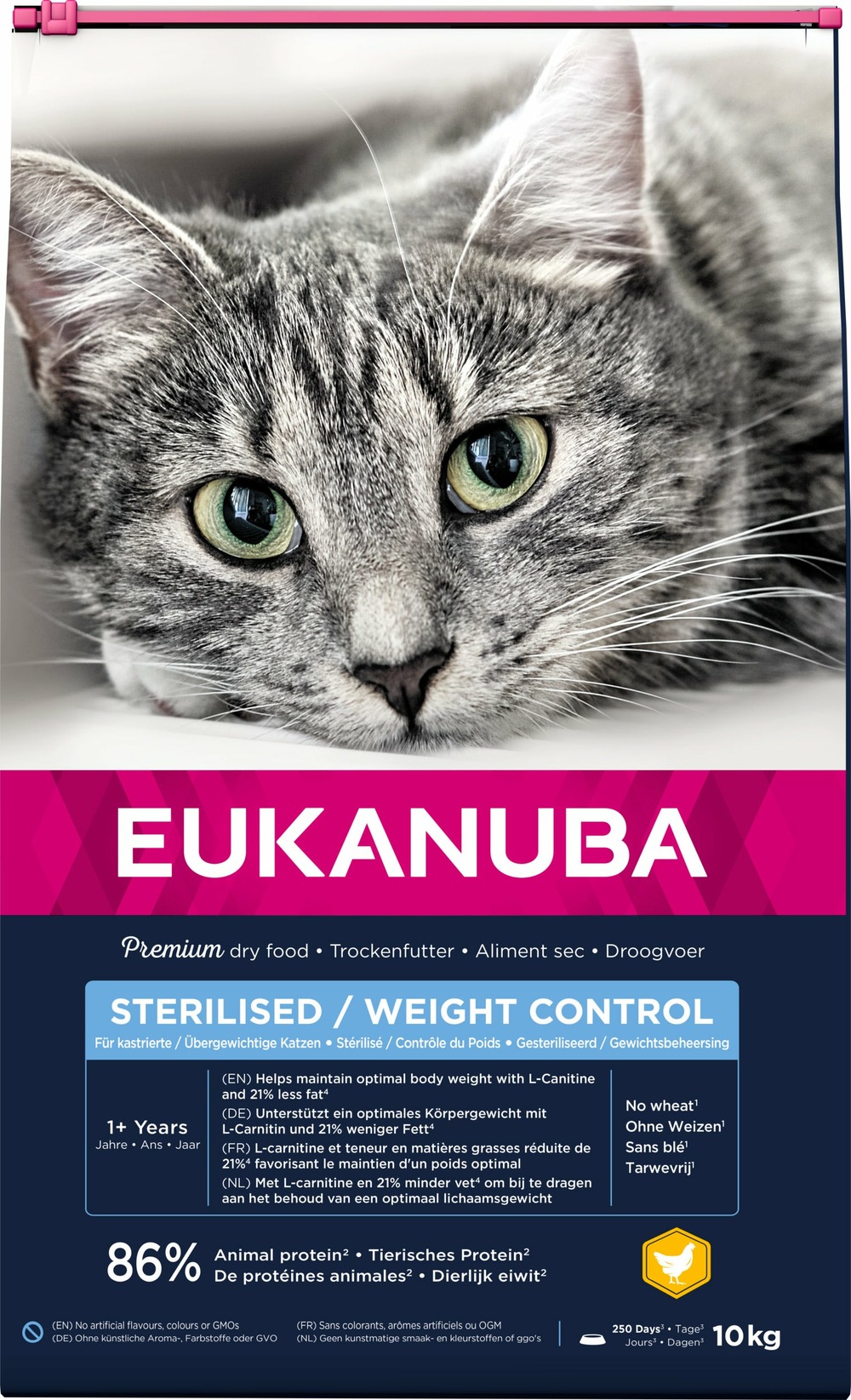 Eukanuba - croquettes au poulet pour chat stérilisé 10kg
