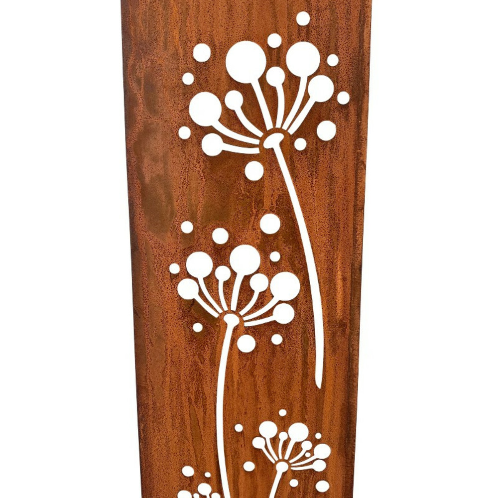 Treillage jardin secret acier à fleurs 25x1x110cm