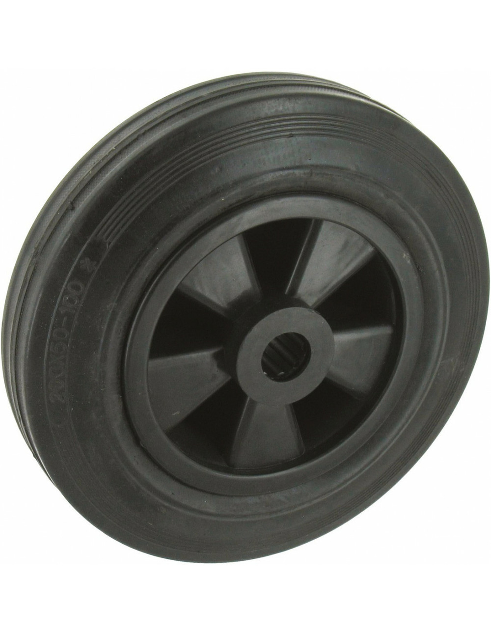 Roue à bandage caoutchouc manutal noir 200 bande 50 200 20