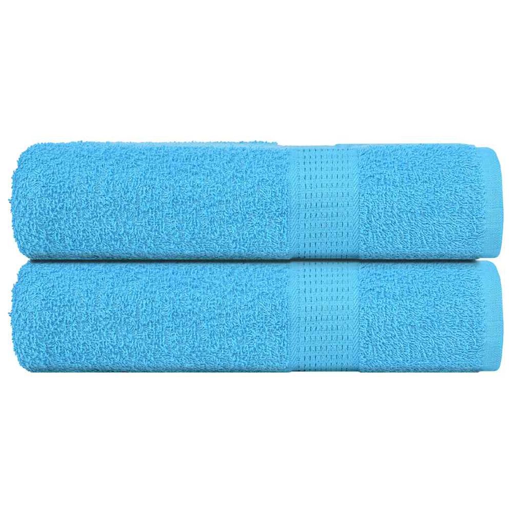 Serviettes de bain frogn 2pcs turquoise 100x150cm 360 g/m²