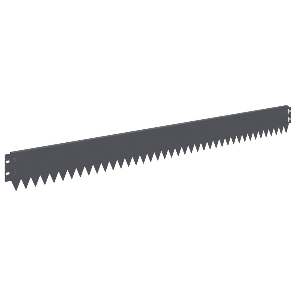 Bordure de pelouse 10 pc 103 x 10 cm acier anthracite