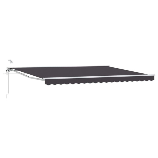 Auvent rétractable électrique anthracite et blanc 5 x 3 m