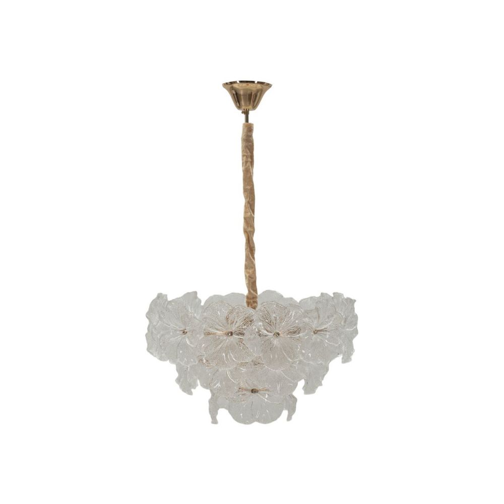 Lustre fleurs en verre 