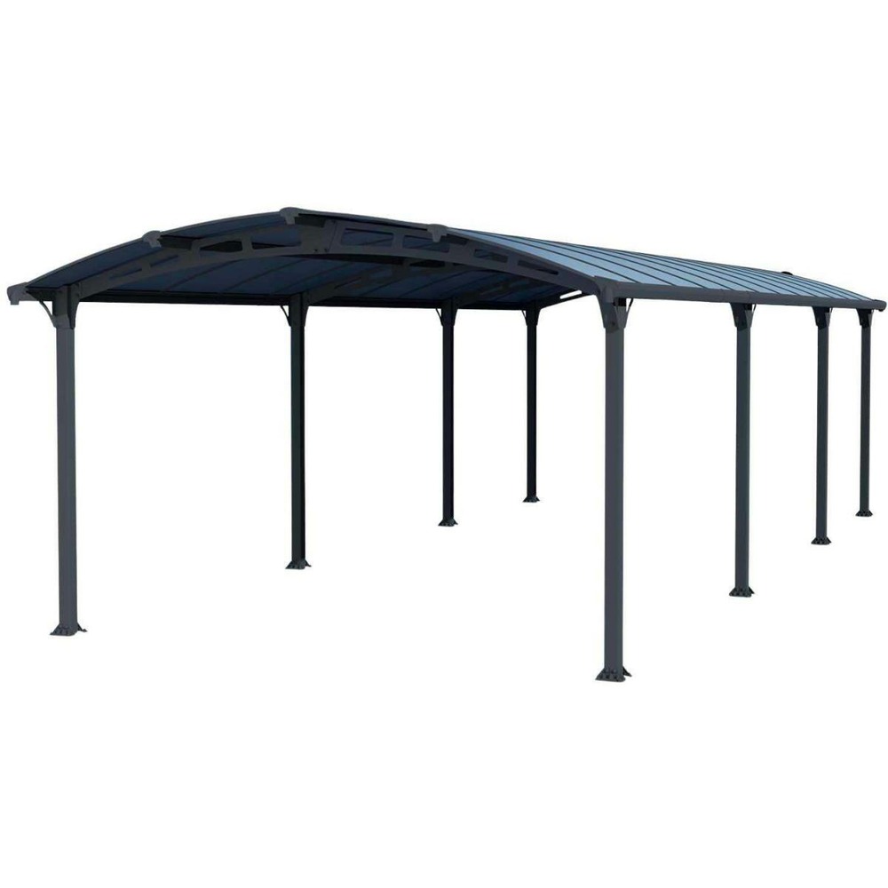 Carport en aluminium et polycarbonate arcadia 8. 63 x 3. 59 m
