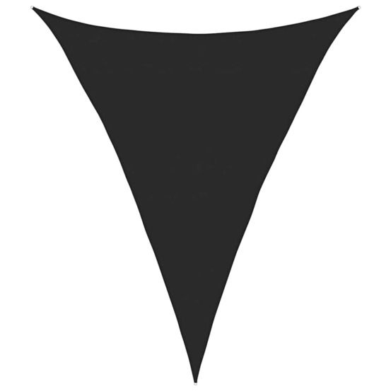 Voile d'ombrage 160 g/m² triangulaire noir 5x7x7 m pehd