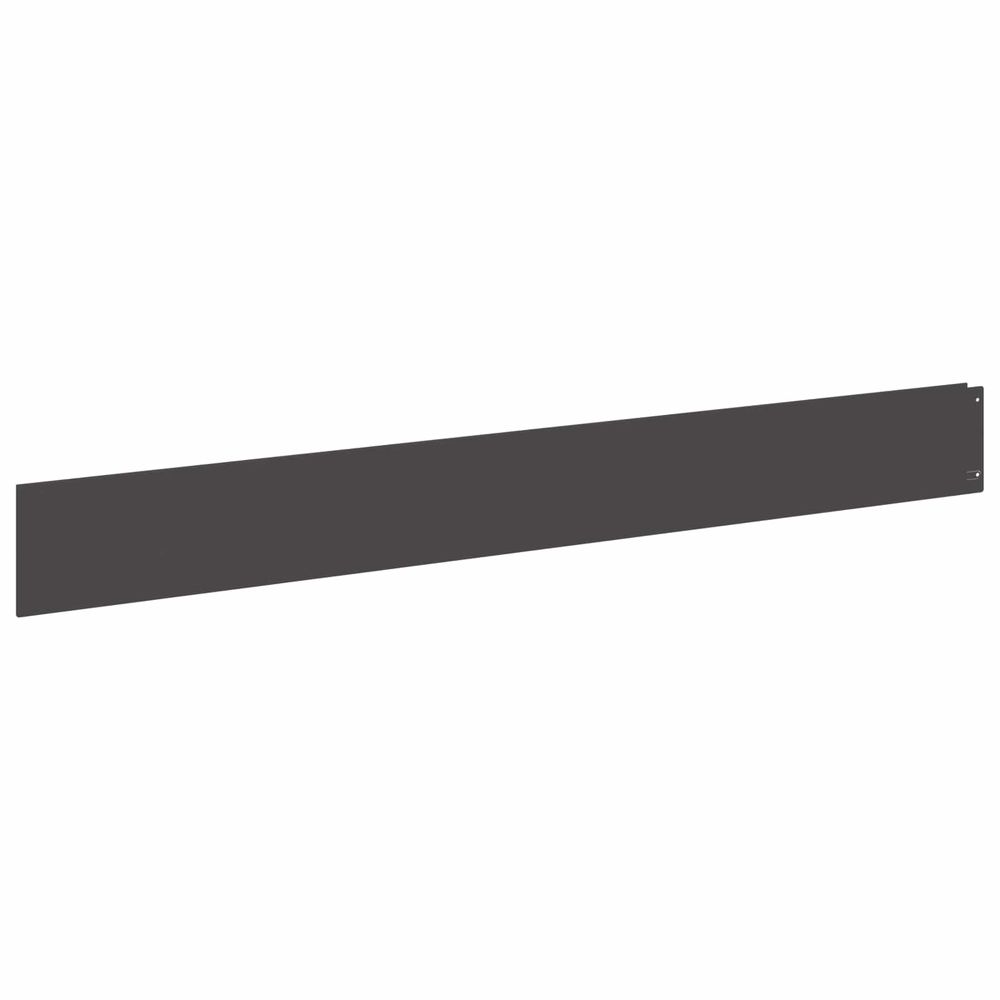 Bordure de pelouse 20 pc 100 x 12 cm acier noir