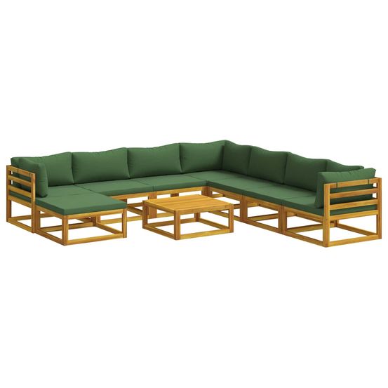 Ensemble de canapés 9 pc naturel bois d'acacia massif
