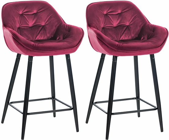 Lot de 2 tabourets de bar gibson 76 velours