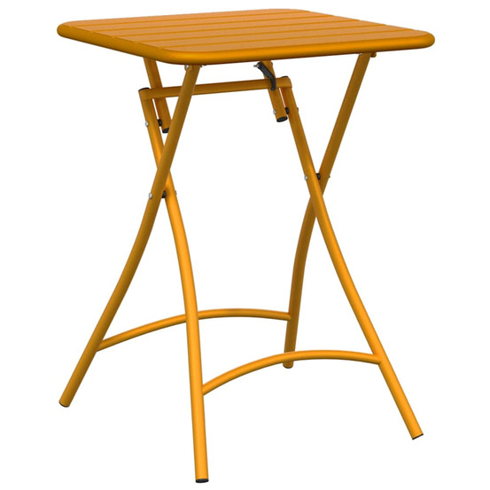Table bistrot moutarde 55 x 55 x 72,5 cm acier revêtu de poudre