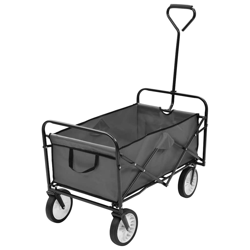 Chariot à main pliable acier gris