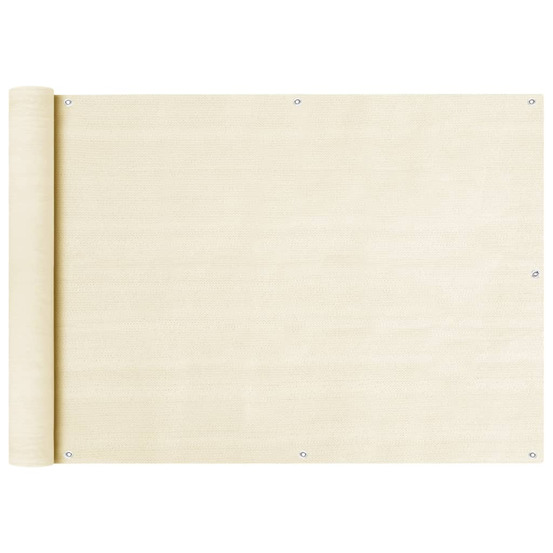 Écran de balcon crème 75x600 cm pehd
