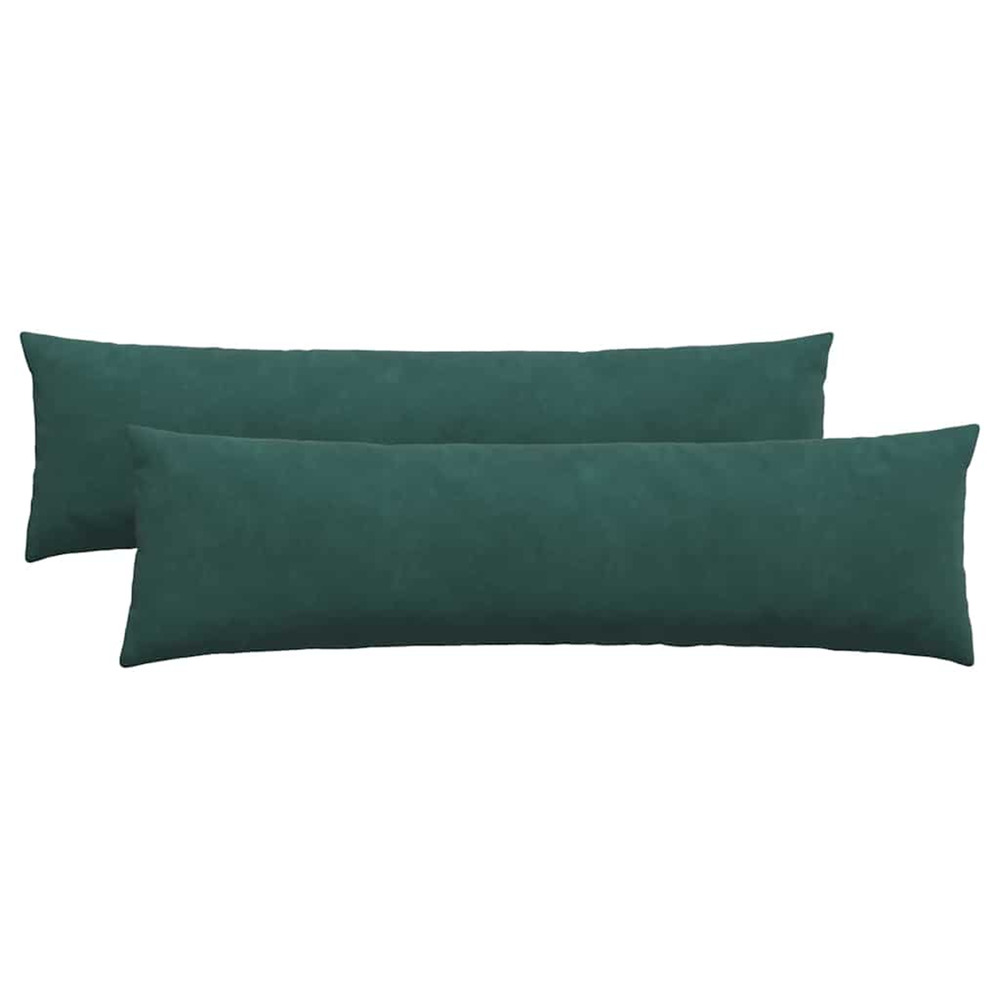 Coussins de canapé 2 pcs vert foncé 145 x 40 cm