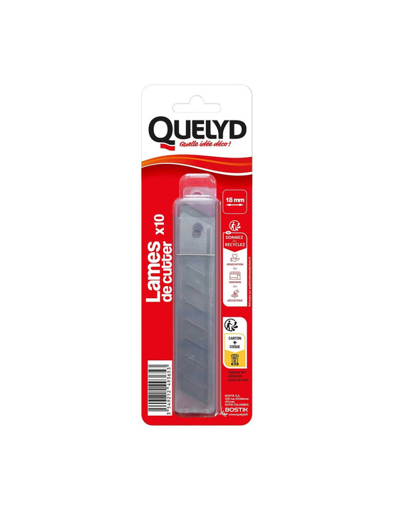 Lames de cutter 18 mm étui de 10 - quelyd