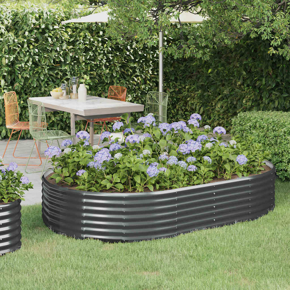Lit surélevé de jardin acier galvanisé anthracite