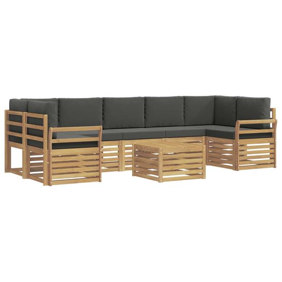 Ensemble de canapés d'extérieur 8 pc blanc et anthracite