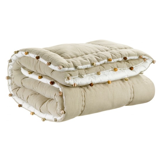 Édredon uni gastounet sienne 160 x 160 cm