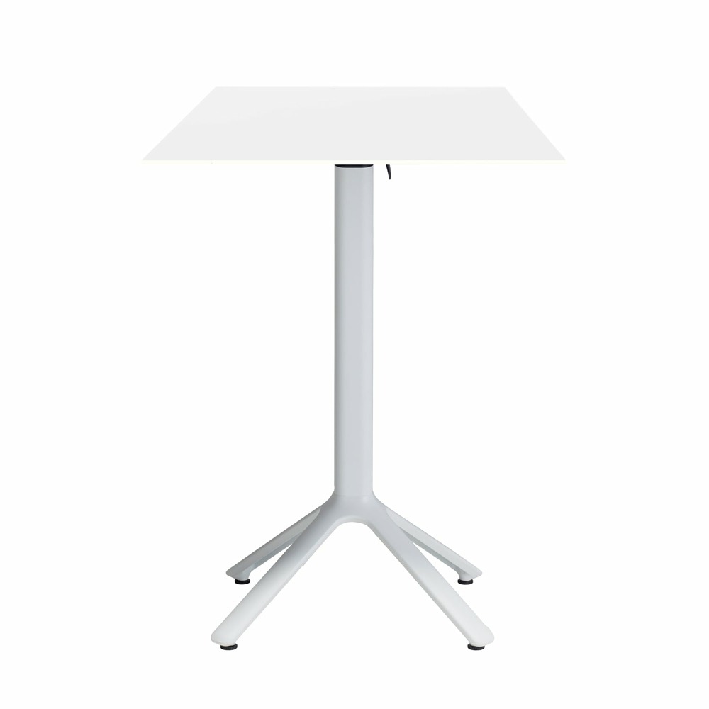 Restootab - table haute pliable nemo blanche pour extérieur 60x60