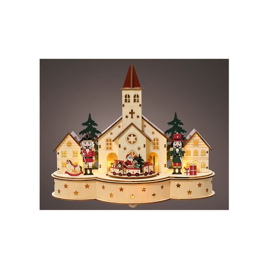 Scène de noël des casse-noix, 30x14x24,5cm. Basics