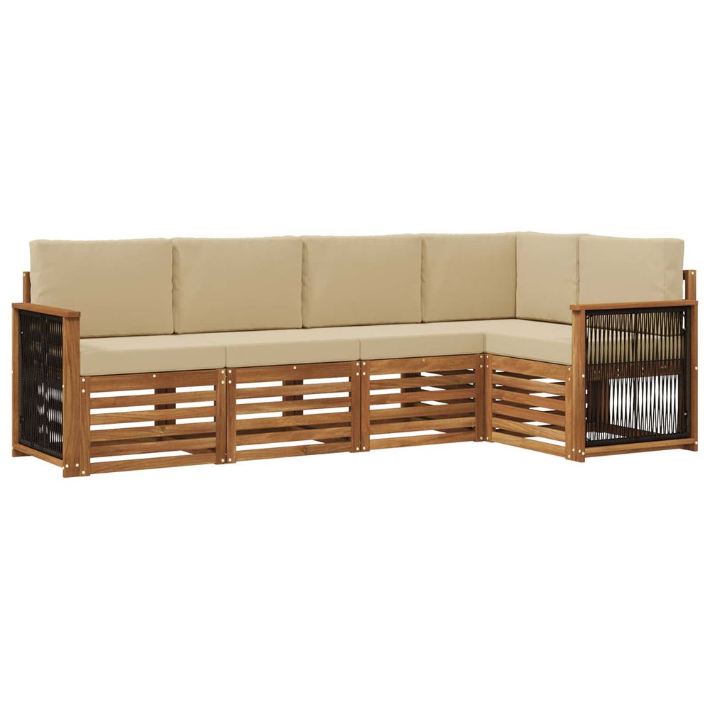 Ensemble de canapés d'extérieur 4 pc naturel