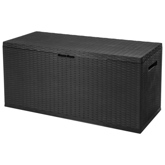 Boîte de rangement de jardin 312 l gris foncé