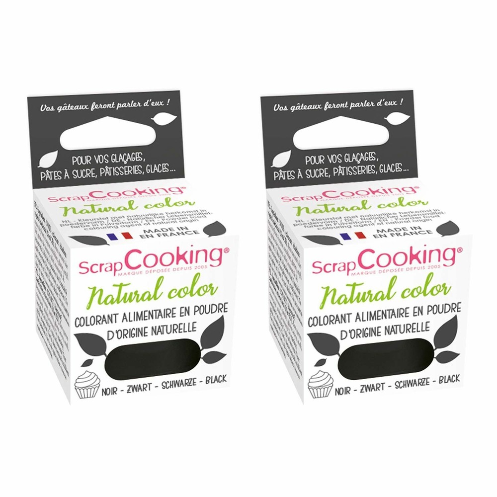 Colorant alimentaire naturel en poudre 6 g - noir