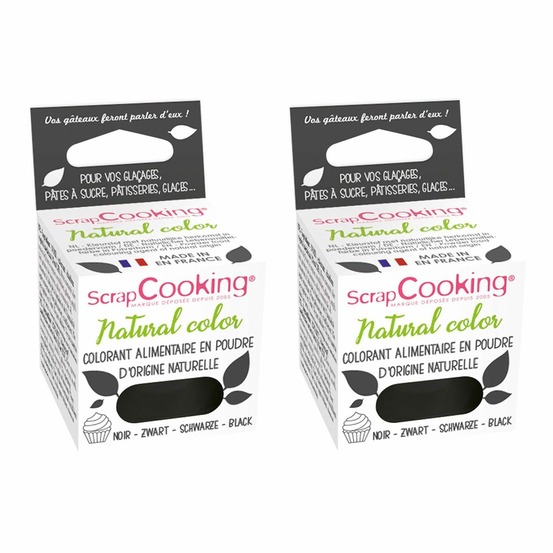 Colorant alimentaire naturel en poudre 6 g - noir