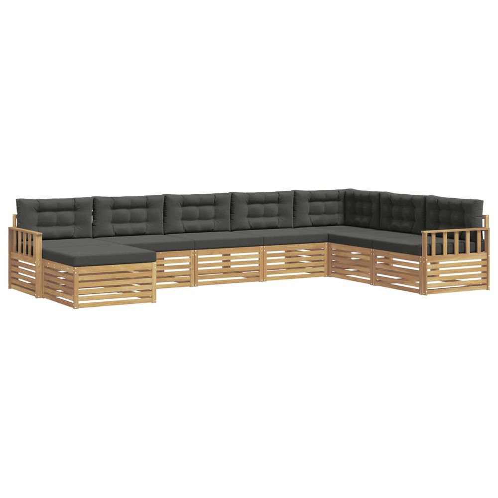 Ensemble de canapés d'extérieur 8 pc blanc et anthracite