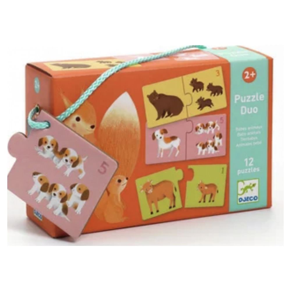 Puzzle duo - duo bébés animaux