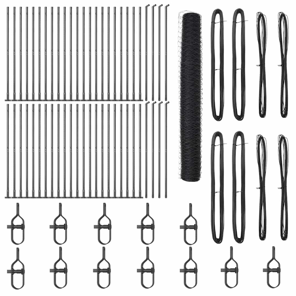 Poteau de clôture. Gris 100 x 1,2 m (treillis de 36 mm)