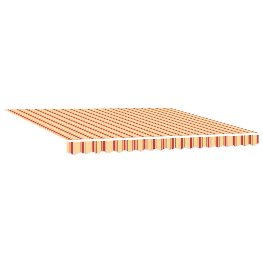Auvent rétractable jaune et orange 400 × 350 cm